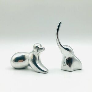 Vintage Hoselton Elephant and Dog Figurines (Lot of 2)